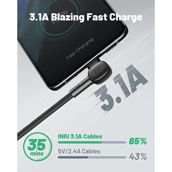 Nylon Braided 3.0 Type C Fast Charging Cables - 3 Pack - Picture 6 of 7